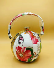 Load image into Gallery viewer, Cream Floral Ball Shaped Handbag
