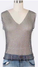 Load image into Gallery viewer, Crystal Pave Iconic Fishnet Mesh Top  (UNISEX)
