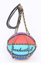 Load image into Gallery viewer, Multi Color Basketball Chain Strap Swing Bag
