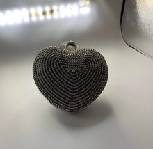 Load image into Gallery viewer, OUR SIGNATURE!! Rhinestone Puff Heart Shape Box Clutch
