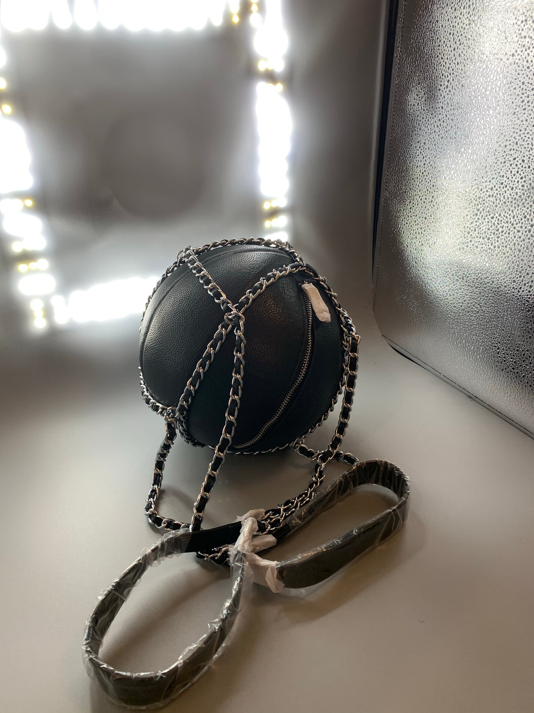 Iconic Chain Ball Clutch Bag