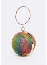 Load image into Gallery viewer, Mix Color Rhinestone Ball Pendant Clutch
