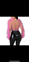 Load image into Gallery viewer, Charming Feather Crop Top *see-through*
